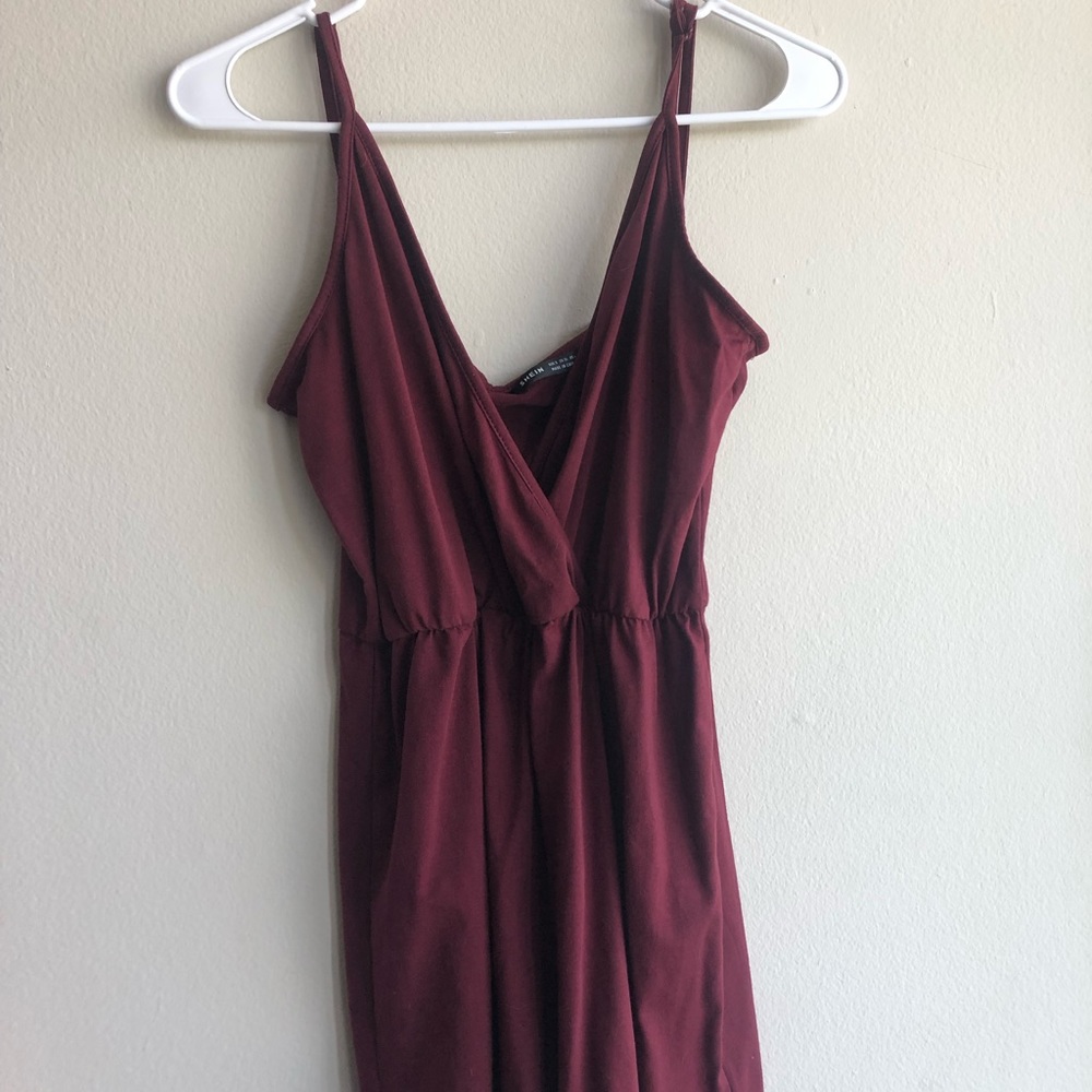 Burgundy romper